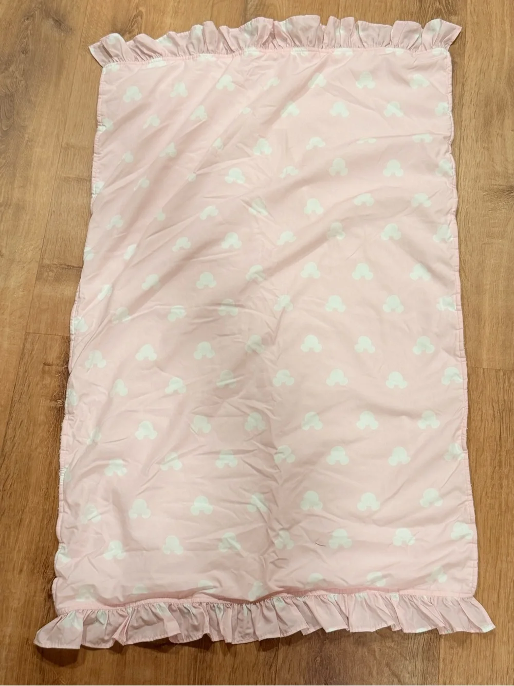 3T Cecil and Lou Mickey pink and white ruffle one piece swimsuit and towel set